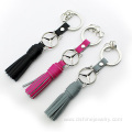 Real Leather Tassel Keyring Personalized Car Fringe Keychain